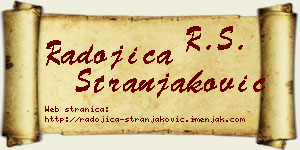 Radojica Stranjaković vizit kartica